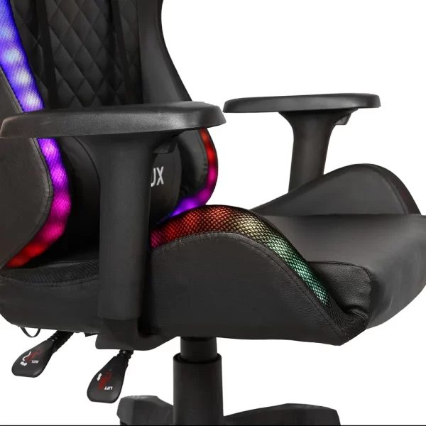 Cadeira Gamer Ergonômica Pollux, ELG, CH08BKRGB, Braço 3D, Inclinação de até 135º e 150kg, LED RGB - Imagem 4