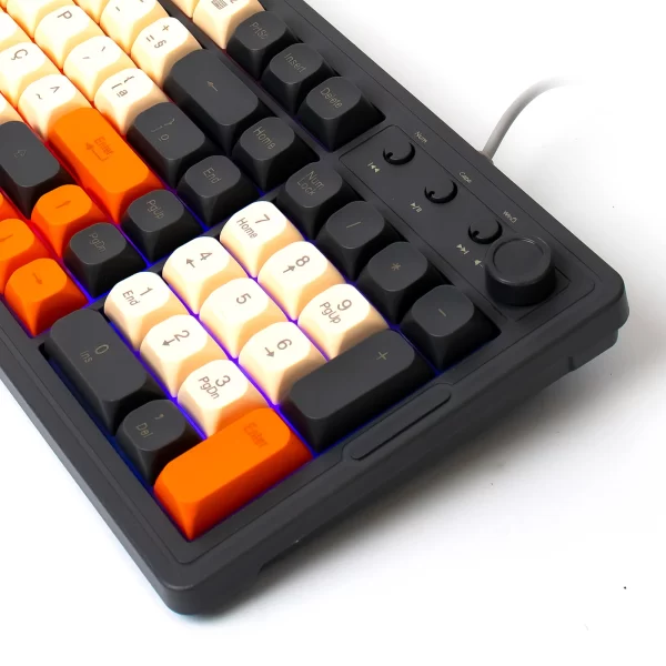 Kit Teclado Mouse Gamer KEEDI-TEC814 Membrana LED USB Controlador Volume - Imagem 5