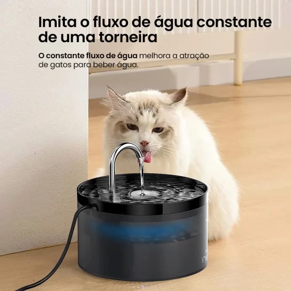 2l ultra-silencioso gato fonte de água filtro inteligente automático pet cão dispensador de água & bomba de prevenção de queimaduras recircular filtrin - Imagem 6