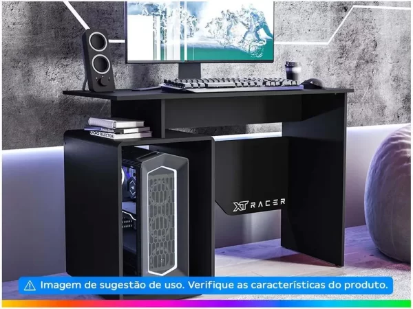 Mesa Gamer XT Racer Art Preto e Branco 1 Nicho - Imagem 2