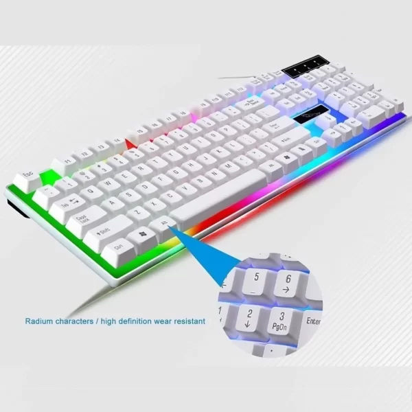 Jogo teclado mouse semi mecânico rgb led gamer jogo m400/m300 com fio - Imagem 5