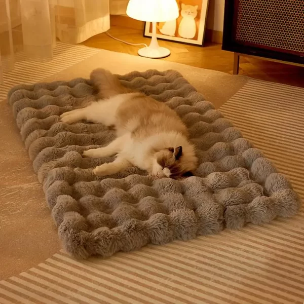 Tapete de pelúcia para gatos, sofá para animais de estimação, almofada de dormir, camas de inverno, almofada macia para dormir, para cães, gatinhos, macio, dormir, tapete de viagem para cães