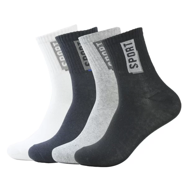 Frete grátis Kit 12 Pares Meia masculina Adulto Longo sporte Entrega aleatória - Imagem 3