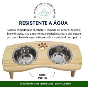 Comedouro e Bebedouro para Cachorro 600ml