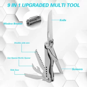 Faca Multiuso Portátil de Aço Inoxidável para Acampamento