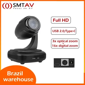 Câmera PTZ SMTAV AI Tracking 1080P com Zoom Óptico