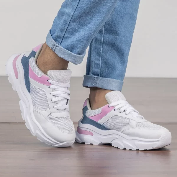 Tênis Esportivo Cloe Feminino GuGi Caminhada Leve e Confortável Para o Dia a Dia em Camurça 621-GG - Imagem 3