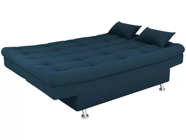 Sofá-cama 3 Lugares Casal Reclinável Veludo Matrix Salomé - Imagem 4