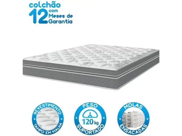 Colchão Casal Umaflex de Molas Ensacadas 20x138x188cm Beta - Imagem 6