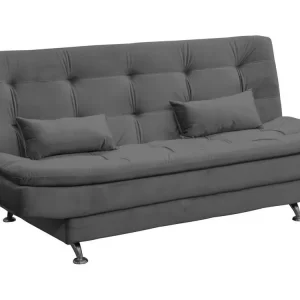 Sofá-cama Casal Reclinável 3 Lugares Veludo Light Salomé