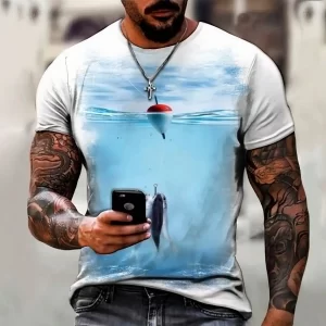 Camiseta de Pescaria 100% Poliéster