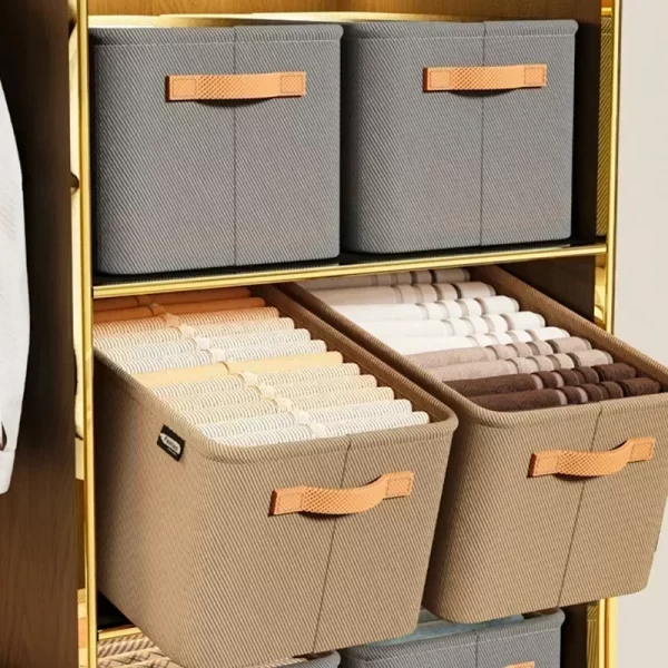 Engrossar roupas organizador calças camisola armários de armazenamento gavetas organizador jeans caixa de armazenamento guarda-roupa organizadores de armazenamento de roupas - Imagem 5