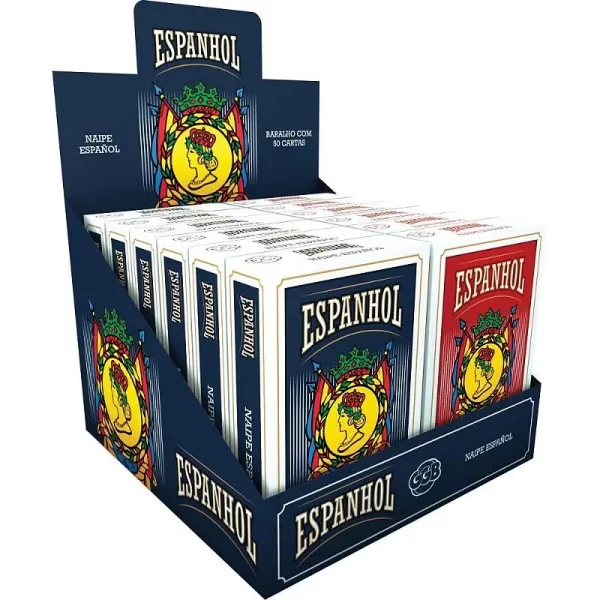 Baralho Espanhol Couchê 50 Cartas Profissional Display com 12