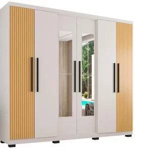 Guarda-roupa Casal Araplac Braga com Espelho e Gavetas