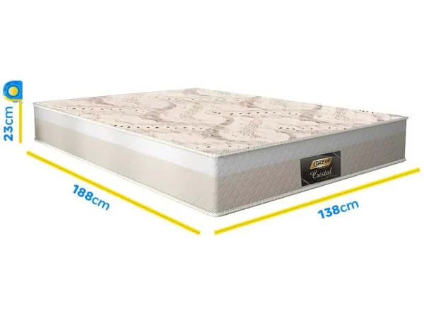Colchão Casal Gazin de Mola D28 23x138x188cm Cristal - Imagem 5