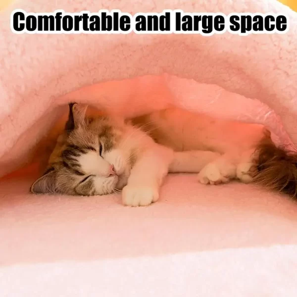 Aconchegante caverna cama de cachorro dobrável ninho de gato chinelo forma quente caixa de cachorro esteira inverno bonito coelho gatinho cuddler cama espessada para interior - Imagem 4