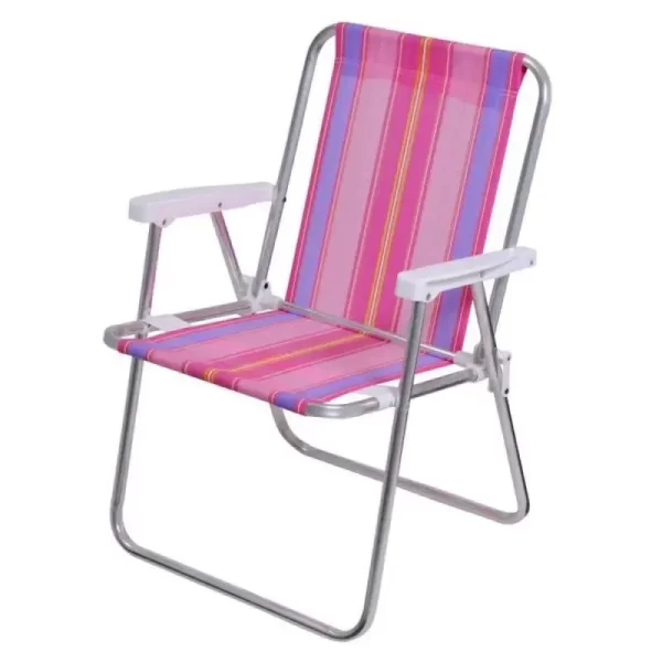 Kit com 4 Cadeiras de Praia e Piscina Alta em Alumínio Cores Variadas 25500 BEL - Imagem 3