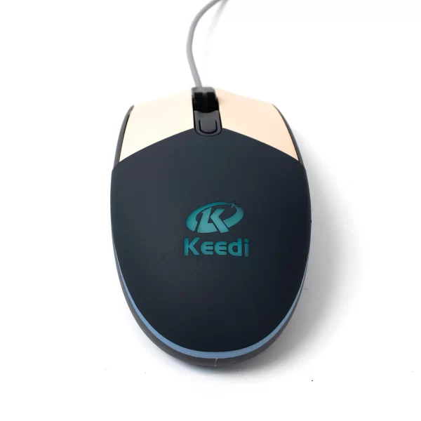 Kit Teclado Mouse Gamer KEEDI-TEC814 Membrana LED USB Controlador Volume - Imagem 3
