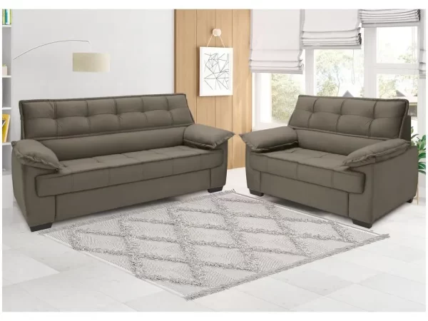 Conjunto de Sofás 2 e 3 Lugares Lisboa Linoforte