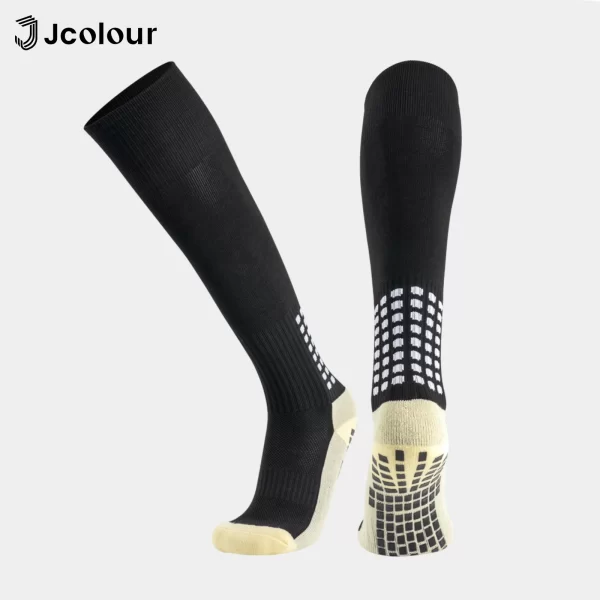 Frete grátis Jcolour Kit 3 Meias Longas de Futebol Adulto Cano Alto Antiderrapante Conforto e Suporte Esportes Intensos - Imagem 2