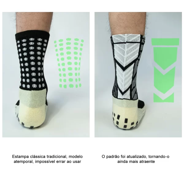 3 Pares，Meia de futebol alta antiderrapante，Meias esportivas grossas，Meias de poliamida para homens，Malha respirável - Imagem 4