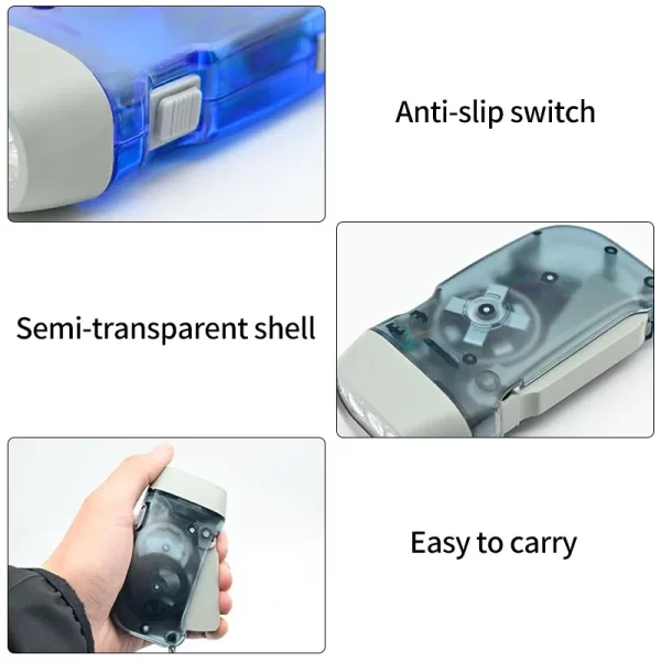 Ao ar livre mini lanterna led mão pressionando energia lanterna manivela carregador luz de bolso para acampamento caminhadas suprimentos - Imagem 6