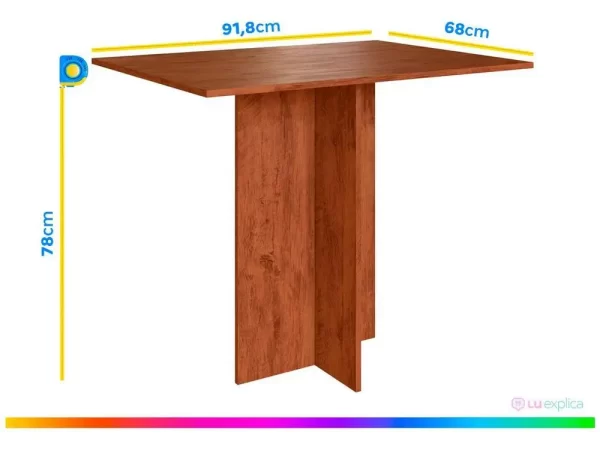 Mesa de Jantar 4 Cadeiras Retangular Tecido Preto Indekes Talita - Imagem 6