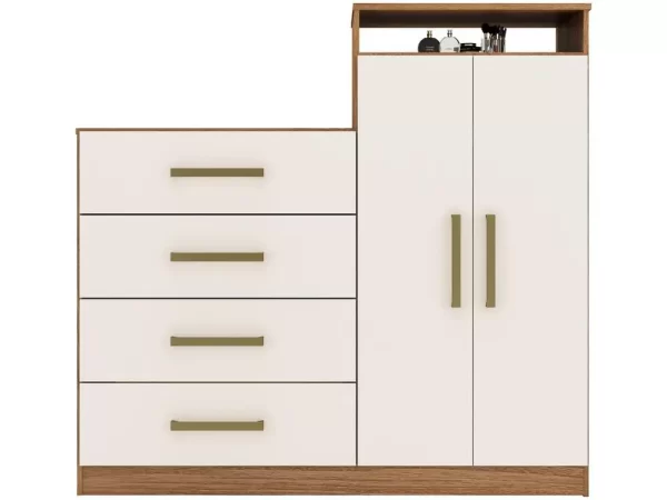 Cômoda 4 Gavetas 2 Portas Demóbile Aurea - Imagem 4