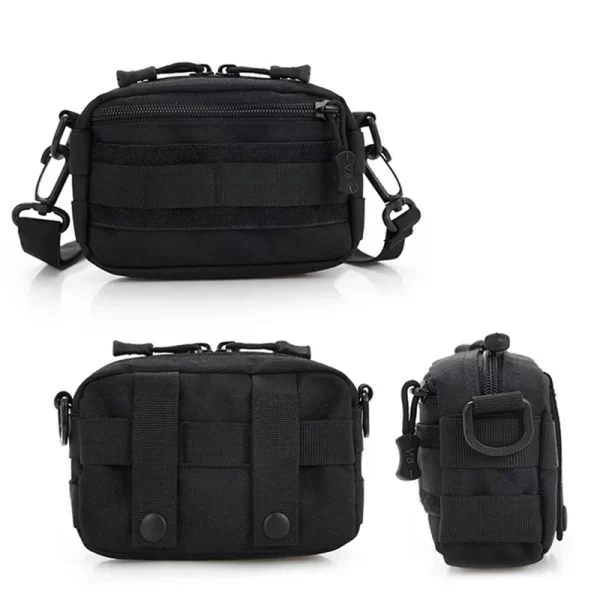 Bolsa de ombro de pesca tático molle pacote esportes ao ar livre cinto cintura pacote escalada viagem acampamento caminhadas caça crossbody sacos - Imagem 5