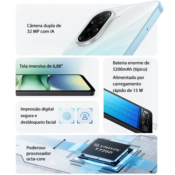 Redmi A5 Unisoc T7250 Câmera 32MP Tela 6.88 " - Imagem 2