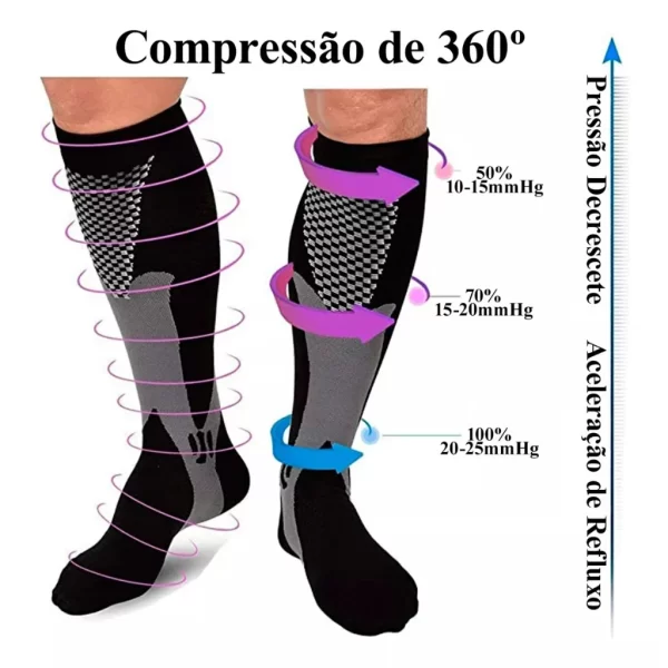 meia,meias,futebol,meia cano alto,meia masculina,meia masculina cano alto,Esportivas Profissionais Magia De Compressão Elástica - Imagem 3