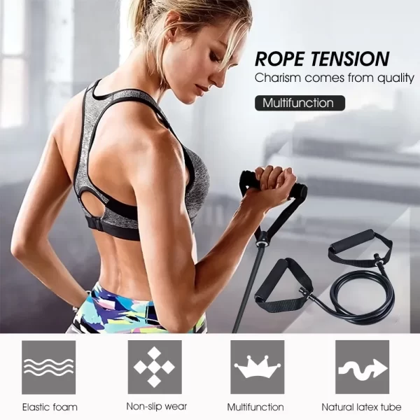 Faixas de Resistência com Alças para Yoga e Fitness - Imagem 4