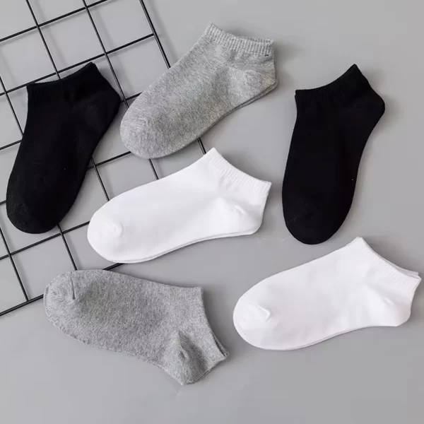 Frete grátis Kit 12 Pares Meia curtas de algodão confortáveis para homens - Imagem 2
