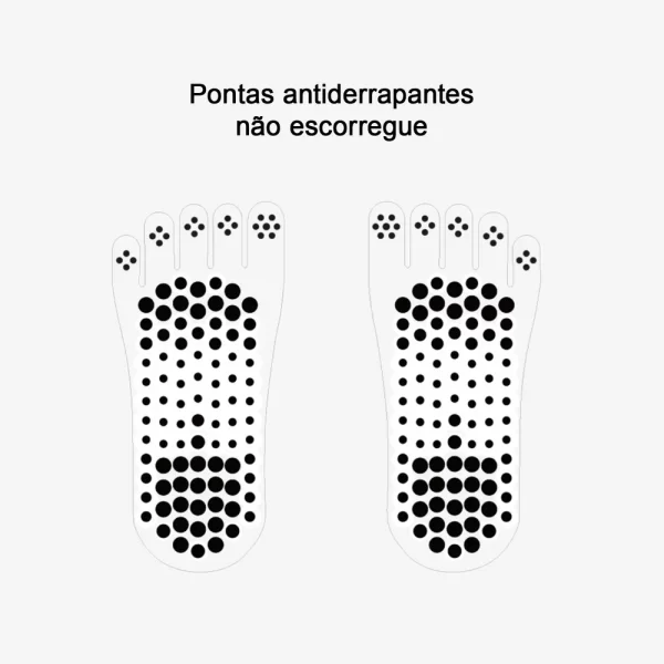 3 Pares, Meias Esportivas de Cinco Dedos, Algodão 3 Pares de Meias invisíveis, Antibacterianas, Desodorantes, Antiderrapantes - Imagem 6