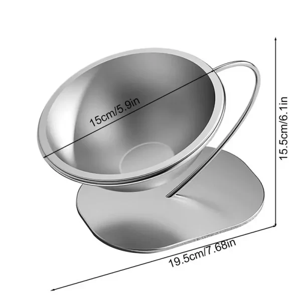 Prato elevado para gatos, recipiente de comida para cães de aço inoxidável, tigela levantada para animais de estimação com base estável, acessórios de alimentação para gatos pequenos a médios - Imagem 5