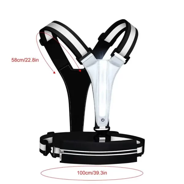 Motocicletas led reflexivo aviso colete para motociclistas pilotos universal noite andando correndo undershirt veat equipamentos seguros - Imagem 4