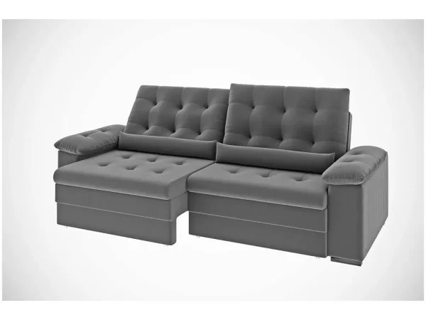 Sofá 3 Lugares Retrátil Reclinável Suede Phormatta Colômbia SMP - Imagem 5
