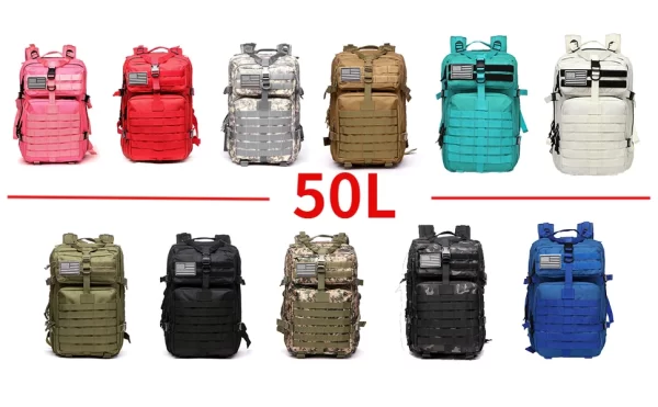 30l/50l 1000d náilon à prova dwaterproof água mochila ao ar livre tático esportes acampamento caminhadas trekking pesca caça saco - Imagem 2