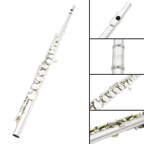SLADE Frete Grátis Flauta de Tom C de 16 Buracos com Chave E Instrumento de Sopro Flauta de Cuproníquel de Concerto com Bolsa Acolchoada Peças de Música - Imagem 6