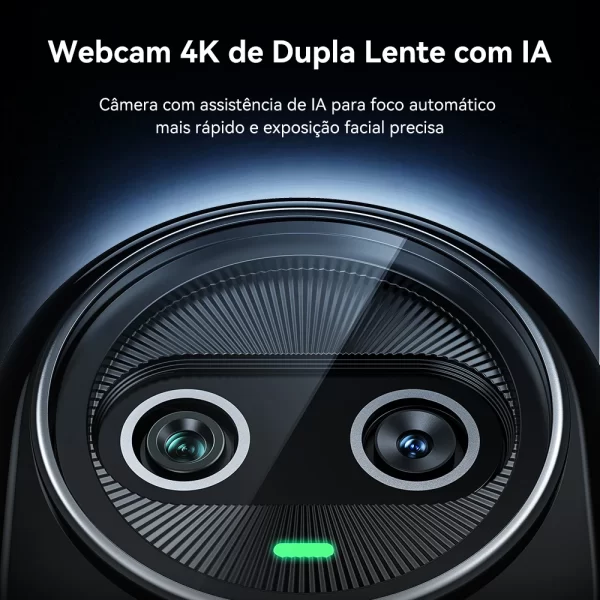 Webcam 4K para streaming para computador portátil UHD Mini Webcam EMEET Piko Câmera USB com 3 microfones e tripé de webcam - Imagem 2
