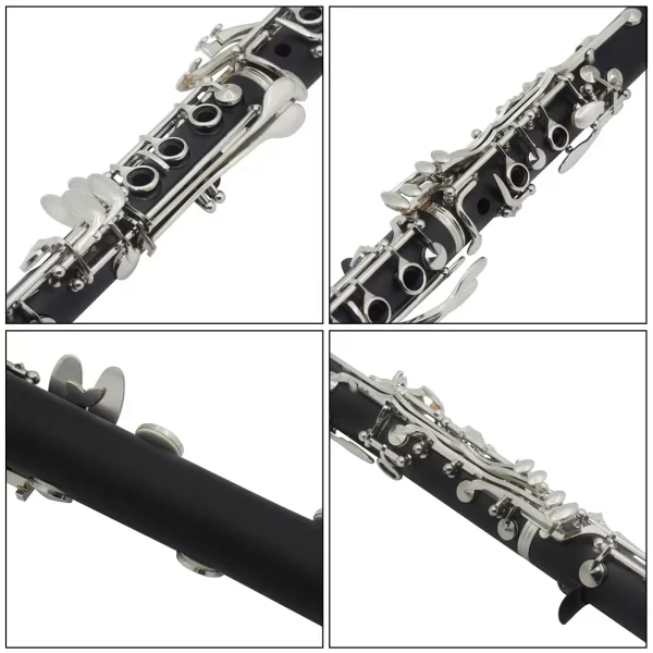 IRIN-In560 Bb Clarinete com Caixa, 17 Chaves, Baquelite, Clarinete De Madeira, Granadilla Negra, Instrumento Profissional de Sopros, Reed - Imagem 4