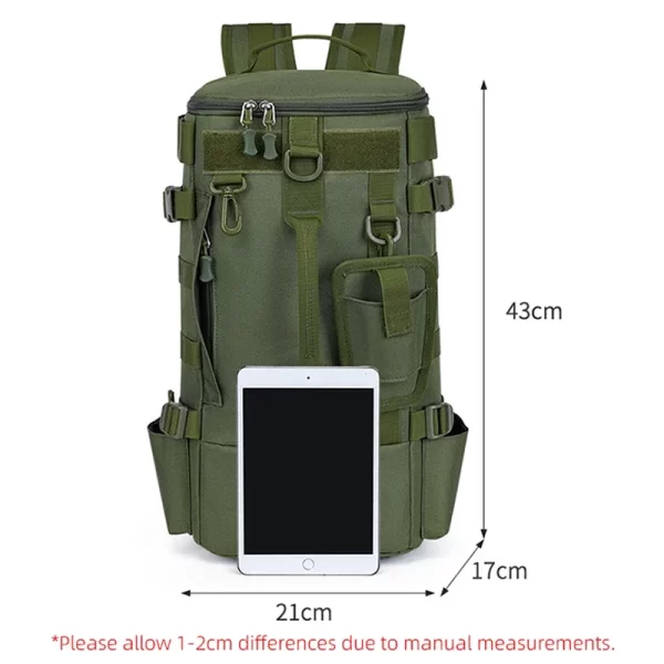 Grande capacidade de armazenamento de artes de pesca mochila saco de pesca separação seca molhada à prova de respingo luya saco caminhadas pesca acampamento pacotes - Imagem 3