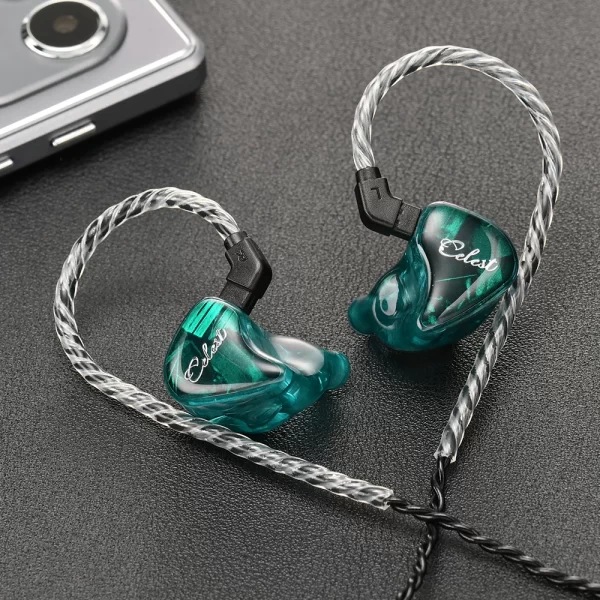 Kinera celest wyvern qing fone de ouvido intra-auricular monitor iem com fio fone de ouvido de alta fidelidade com cabo de microfone fones de ouvido para jogos fone de ouvido de áudio - Imagem 3