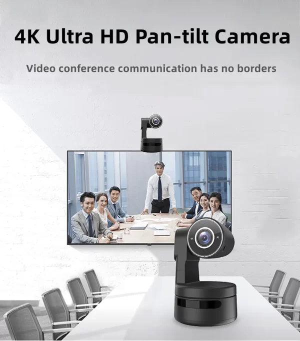 Webcam 4k ptz ai, enquadramento automático com câmera de microfones, zoom digital 4x, foco automático para youtube, fluxo vivo, gravação on-line, câmera de vídeo - Imagem 2
