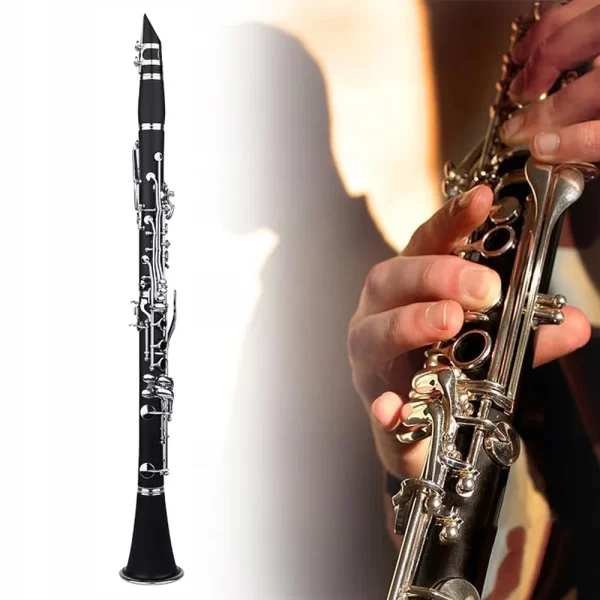 Slade 17 chave clarinete bb b plana baquelite clarinete instrumento de sopro com caso palhetas cinta pano almofadas de dente envio do brasil - Imagem 6