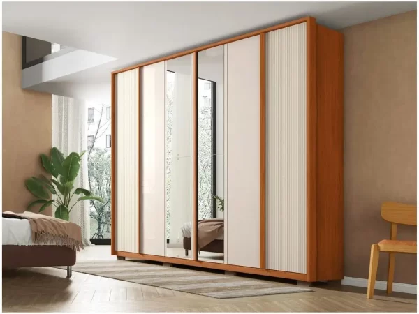 Guarda-roupa Casal 4 Gavetas 6 Portas Caemmun Cléo