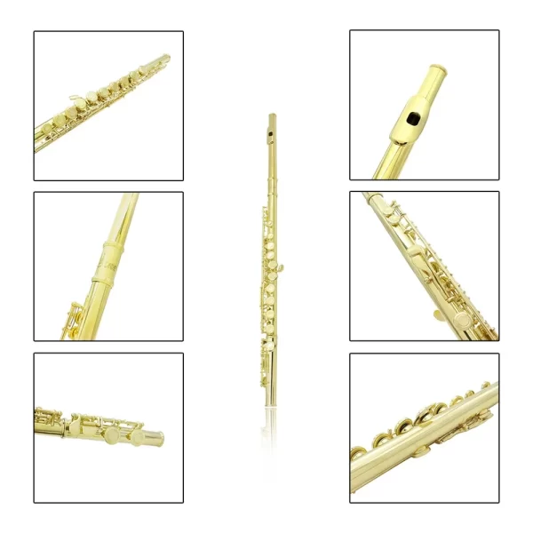 SLADE 16 Buracos Flauta C Chave Fechada Flauta Prata Cuproníquel Profissional Instrumentos Musicais de Sopro Kit Flauta para Iniciantes - Imagem 6