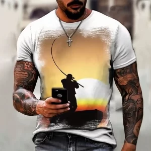 Camisa Camiseta Pescaria Peixe Anzol para Pescador