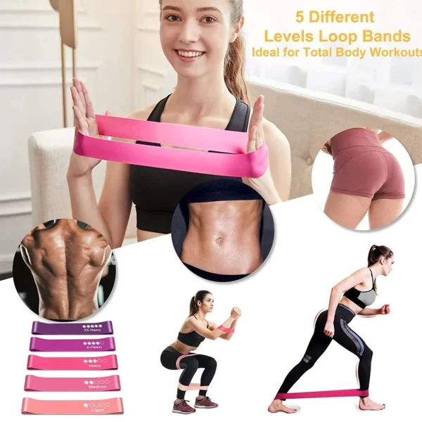 Faixas de Resistência de Fitness para Treino de Ginásio e Yoga - Imagem 3