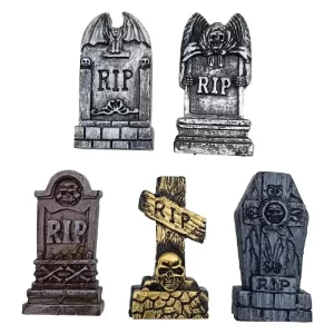 Estátuas de Lápide de Halloween em Miniatura